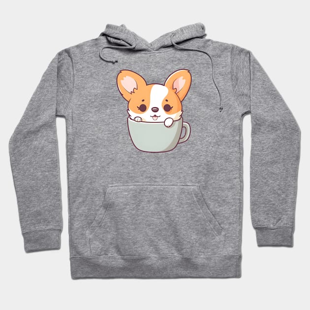 Corgi Puppuccino Hoodie by Serene Simplicity